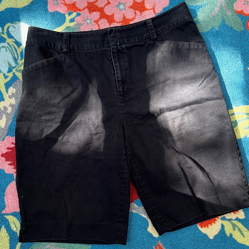 Chaps - Black Denim Bermuda Shorts - Size 12
